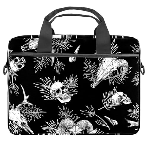 Maletín de calavera para laptop de 13 a 14.5 pulgadas con asa bandolera multicolor