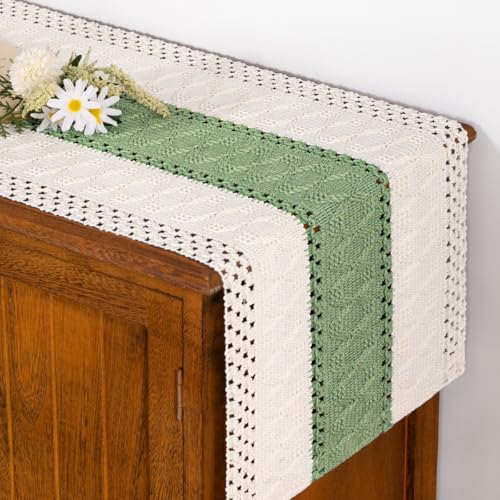 Boho Table Runner Fall Farmhouse Rustic Dining Dresser Scarf Home Decor