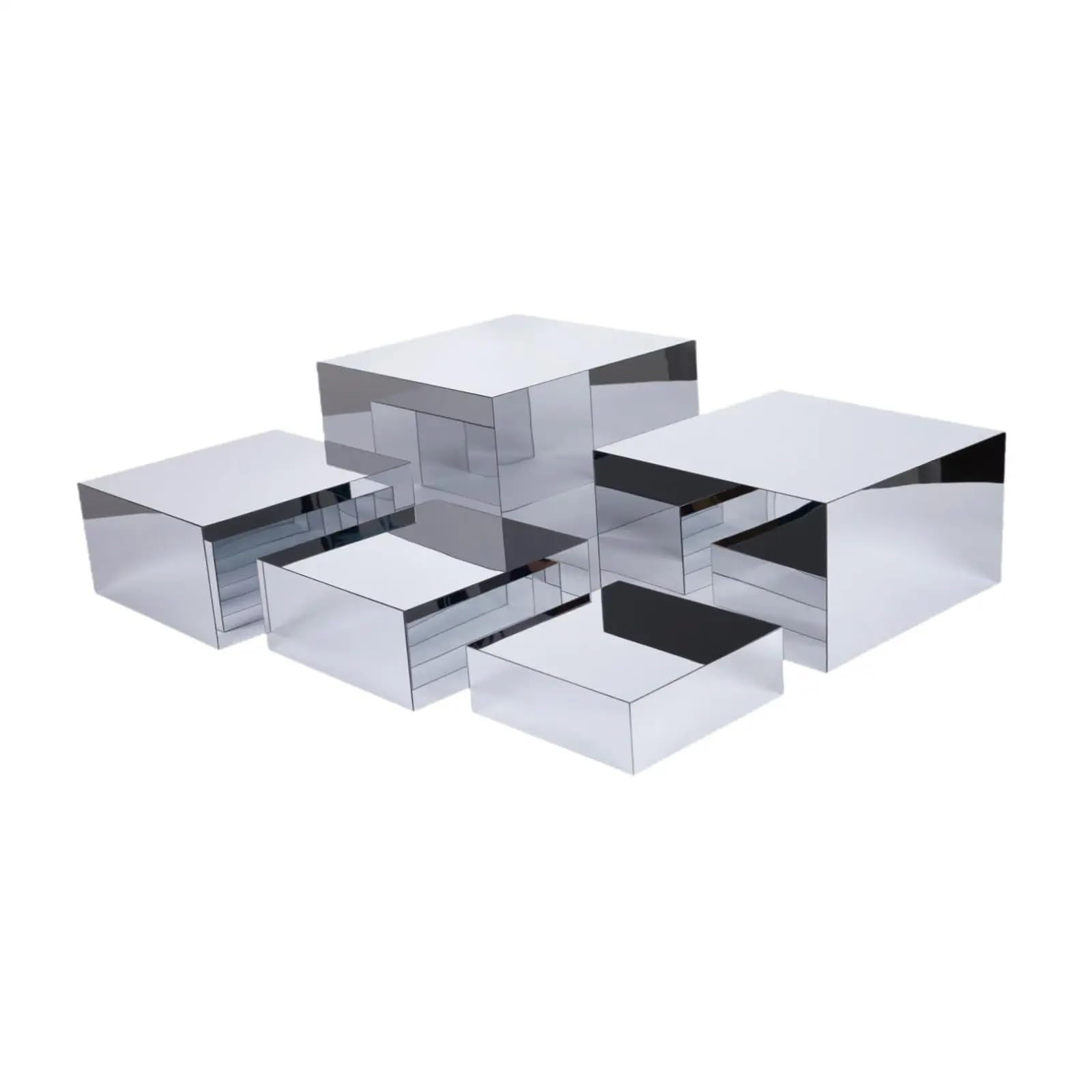 Zymjzbetic Buffet Riser Buffet Risers Dessert Display Shelf Versatile Mirror Cupcake for Food Display(5pcs)