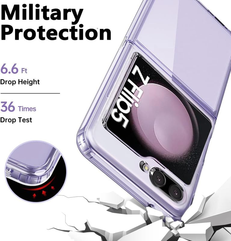Image of Case Creation Brand - Mobile Cover for Samsung Galaxy Z Flip 5 (Soft & Flexible Back Case), Transparent