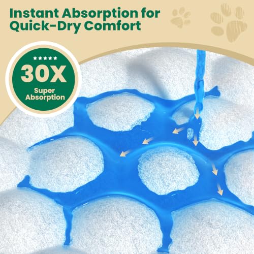 Image of IMMCUTE Small Dog Diaper Liners, 100 Count, Ultra Absorbent Booster Pads with Hook & Loop, Non-Slip Disposable Pads for Male Belly Bands, Female Dogs in Heat & Incontinence