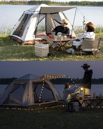 Carpa automática JSWHYBD para camping 5-8 personas miniatura 2