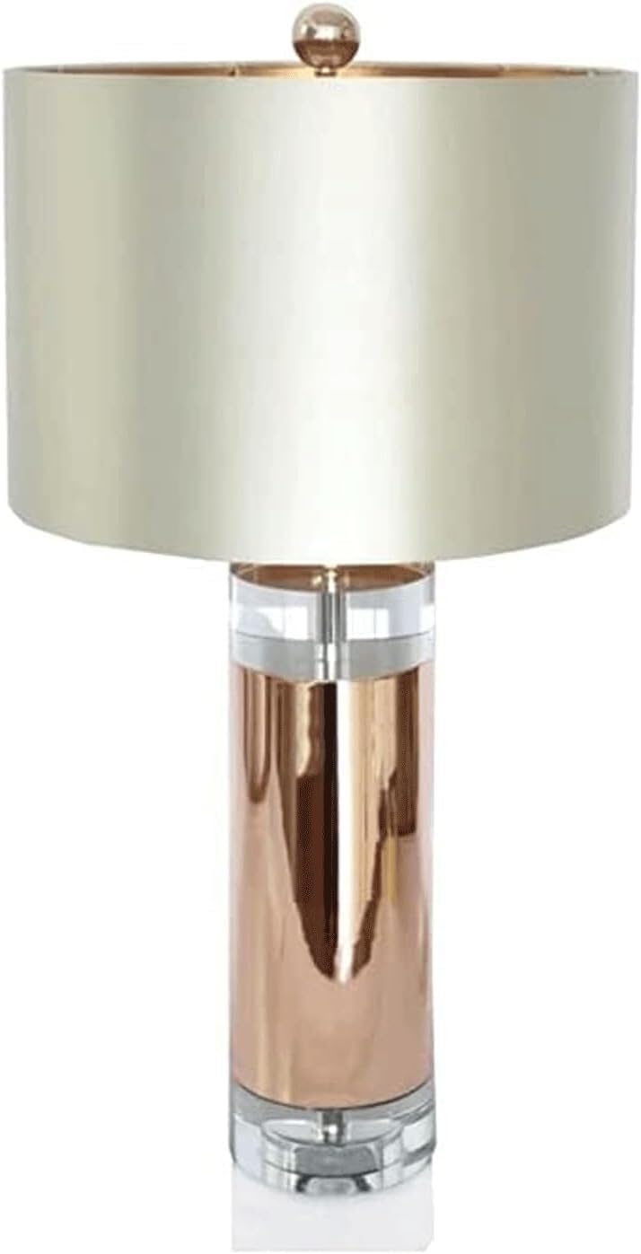 Lampa Stołowa Kryształowa Lampa Stołowa Abażur Z Tkaniny Lampka Nocna Nordic Luksusowa Do Salonu Sypialnia Do Domowego