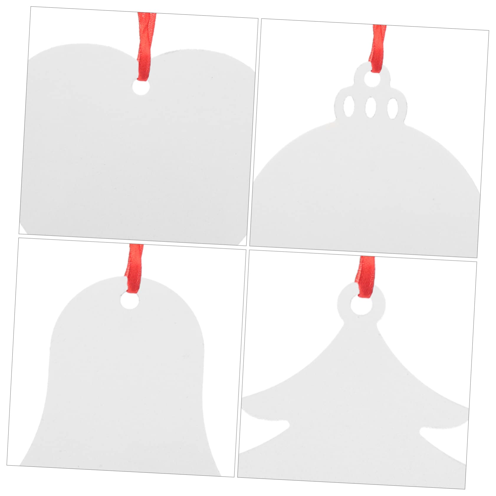 Zerodeko 4 Juegos Adorno De Sublimación De Aluminio Puerta Adornos para Arboles De Navidad Ganchos De Navidad Decoraciones Calcomanías Decoración Adornos Navideños Rellenables 4 Piezas X 4