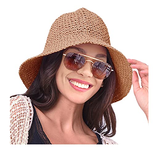 Sombrero de paja para mujer con ala ancha