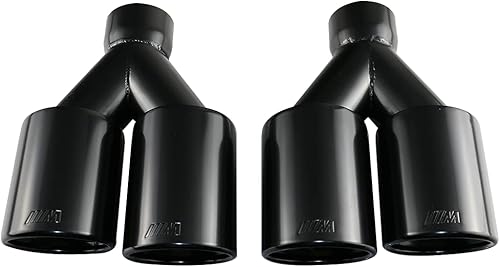 Miniatura 3 de Puntas de escape dobles negras para BMW, par de puntas de tubo de escape compatibles con BMW Serie 3 2006-2018, Serie 2 2014 2015 2017