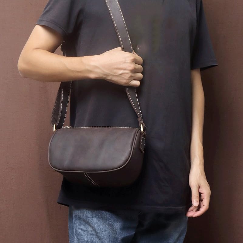 Handmade Single Vintage Shoulder Bag Cowhide Crossbody Bag Small Body Bag3