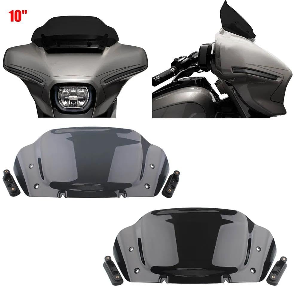 Modeli Dla Harley CVO Street Glide FLHXSE 2023 2024 2025 Część Motocykla Szyba Przednia Szyba Przednia Deflektor Przedniej Szyby Motocykla(Beżowy)