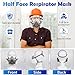 Aoebwpwi Reusable Full Face Gas Respirator Mask, Gas Masks with Activated Carbon Filter Against Gases,Dust,Organic Vapor,Fume (2, 6200+6001CN+Goggles)
