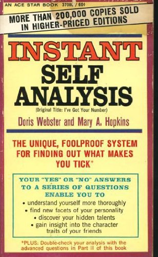 Instant Self Analysis B0033IGEII Book Cover