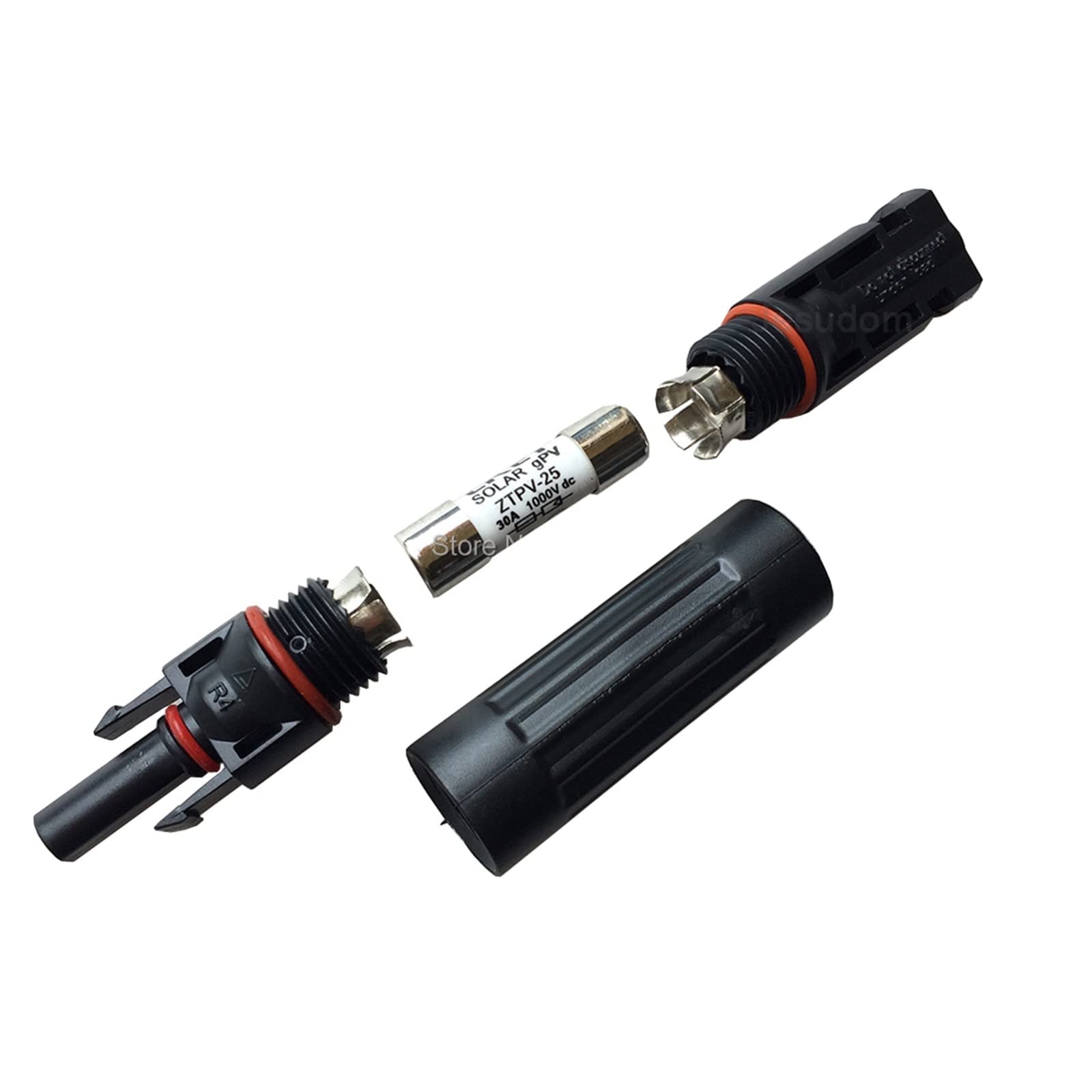 10A 15A 20A 30A In-line Fuse Holder Solar Panel Cable PV Connector S3A6 - Foto 7