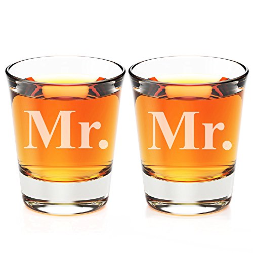 Mr. and Mr. Vaso para tragos grabado