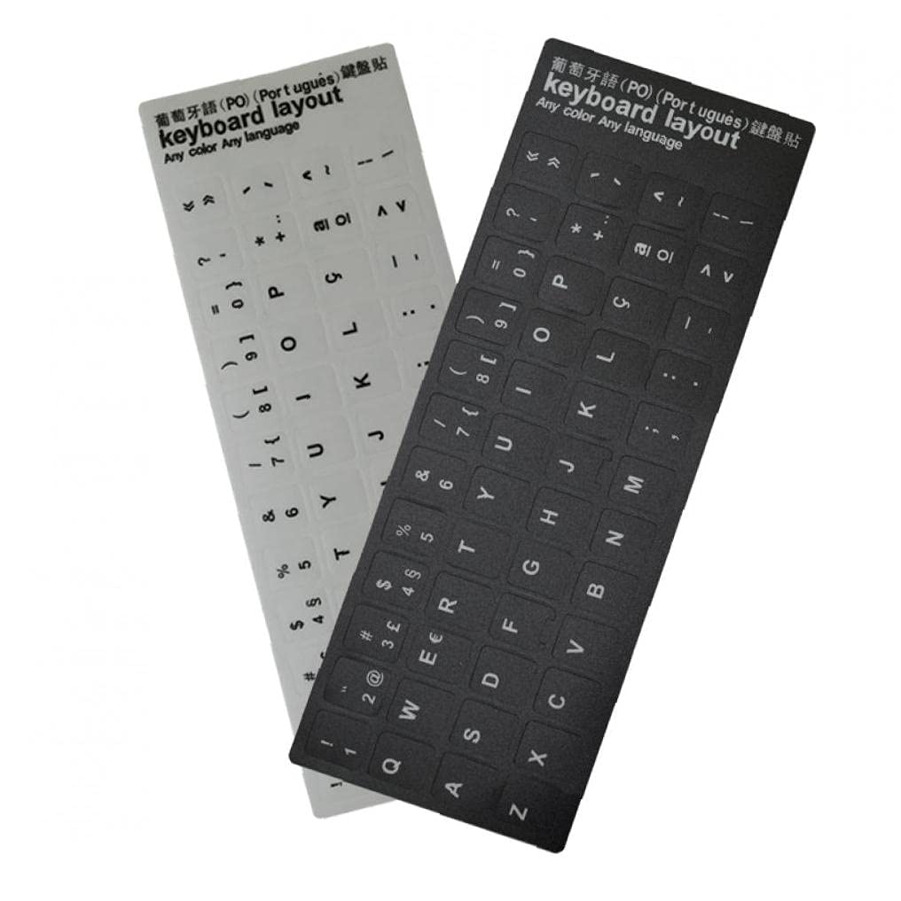 Portugués Teclado Etiqueta Adhesiva De Plástico Portugués Pegatinas De Teclado Para Ordenador Portátil Del Ordenador