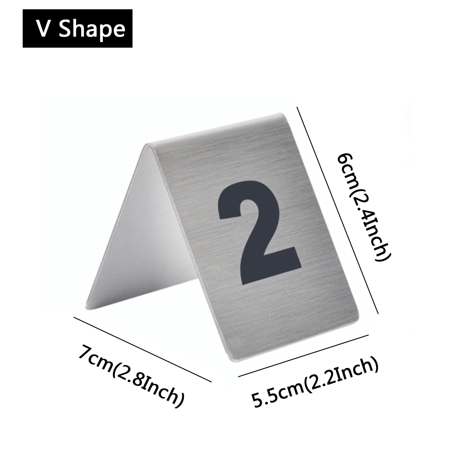cartellino con il numero del tavolo, Set da 1 a 25/50/100, 3 combinazioni(V Type,1 to 100)