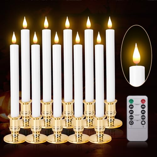 Velas LED para regalar en Navidad, luces con candelabros dorados elegantes