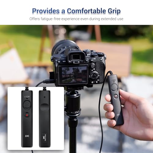 Image of JJC Wired Remote Control Shutter Release for Sony HDR-CX405 CX440 CX455 | for Sony CX900 FDR-AX30 AX33 AX43 AX53 AX100 AX700 A7R V A7 IV A7S III A6600 ZV-1 & More Camera Camcorder with Multi-Terminal
