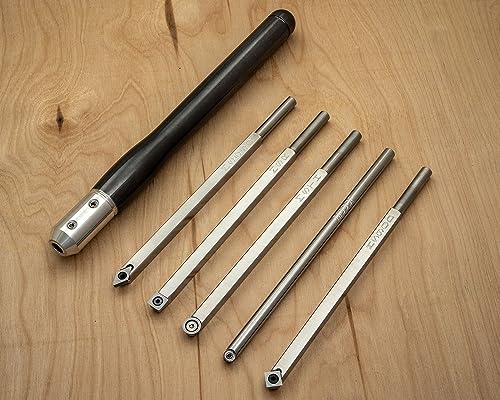 Set de 5 Herramientas para Tornear Madera Carburo Mediano miniatura 1