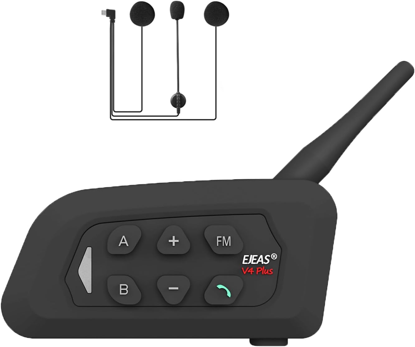 MIMIRACLE V4 Plus Motorcycle Helmet Bluetooth Intercom Headset, Up to 4 Riders 1500M IP65 Waterproof Motorbike Communication System for Skiing/ATV/Off Road -1 Pack MIMIRACLE V4 Plus Motorcycle Helmet Bluetooth Intercom Headset, Up to 4 Riders 1500M IP65 Waterproof Motorbike Communication System for Skiing/ATV/Off Road -1 Pack