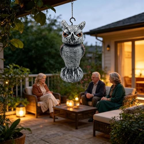 Decoración realista de jardín de búhos para terrazas 5