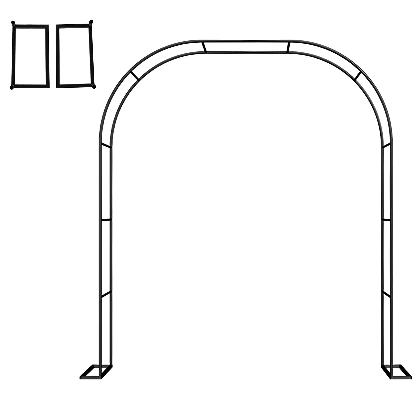 Arche de mariage en tube d'acier 19mm réglable pour jardin