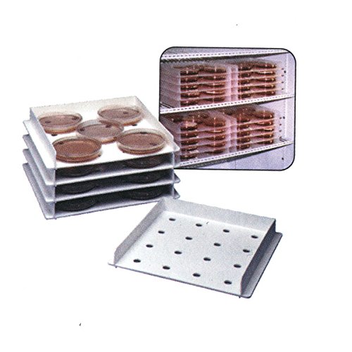 Stackable Petri Dish Incubation Tray 9.875"L x 9.3125"W x 1.375"H