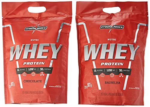 Kit 2x Whey 900g + Bcaa + Creatina + Coqueteleira+ Dextrozz (chocolate/baunilha)