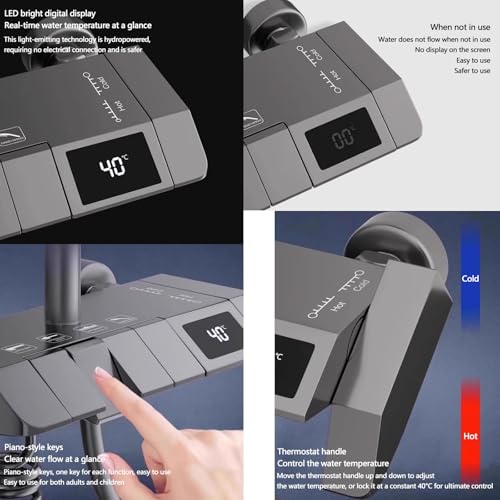 Ensemble Douchette Main et Colonne Douche Réglable pour Résoudre les Problèmes de Pression - 4