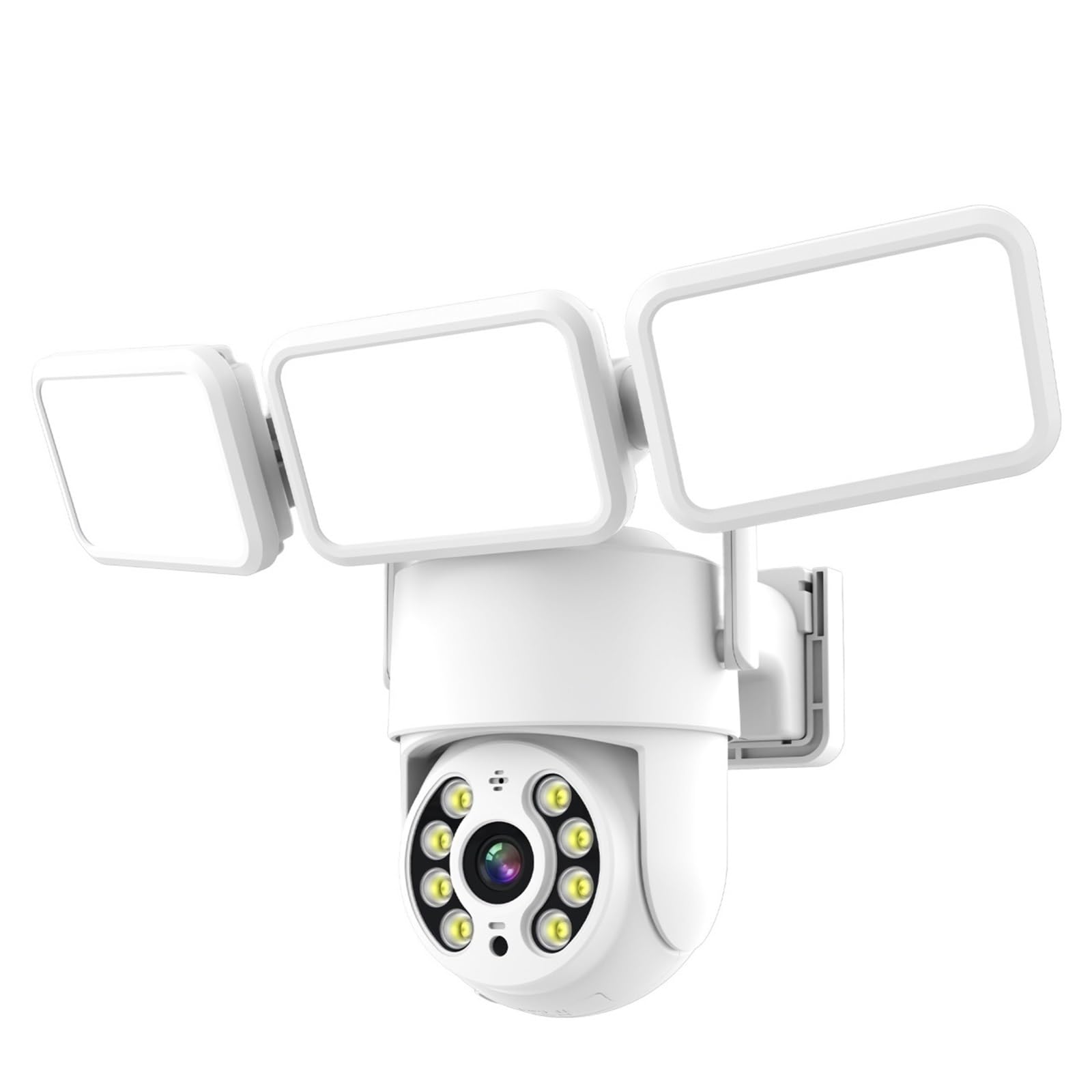 JVDDI 4MP Floodlight Camera Wifi PTZ Outdoor AI Humanoid Tracking Night Vision Cameras CCTV Smart Home Security Protection(Camera Add 128G)