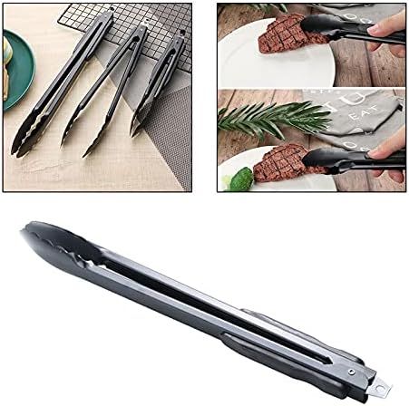 Cooking Tongs Tongs,1/2 Pcs Stainless Steel Heat-Resistant Food Forceps,Antiskid Nylon Bread, Service, Kitchen Tools, Barbecue(2Pcs)