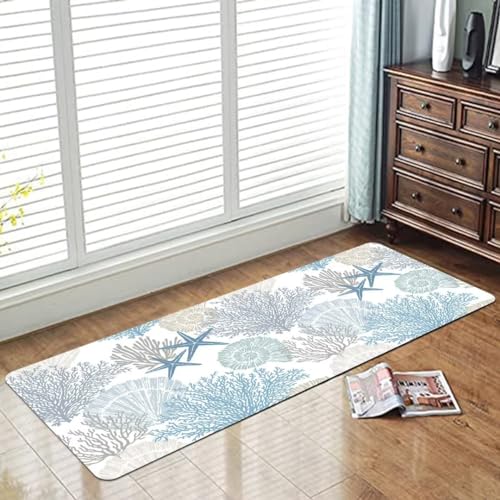 Tapete corredor playero 60x180 cm diseño océano azul miniatura 3
