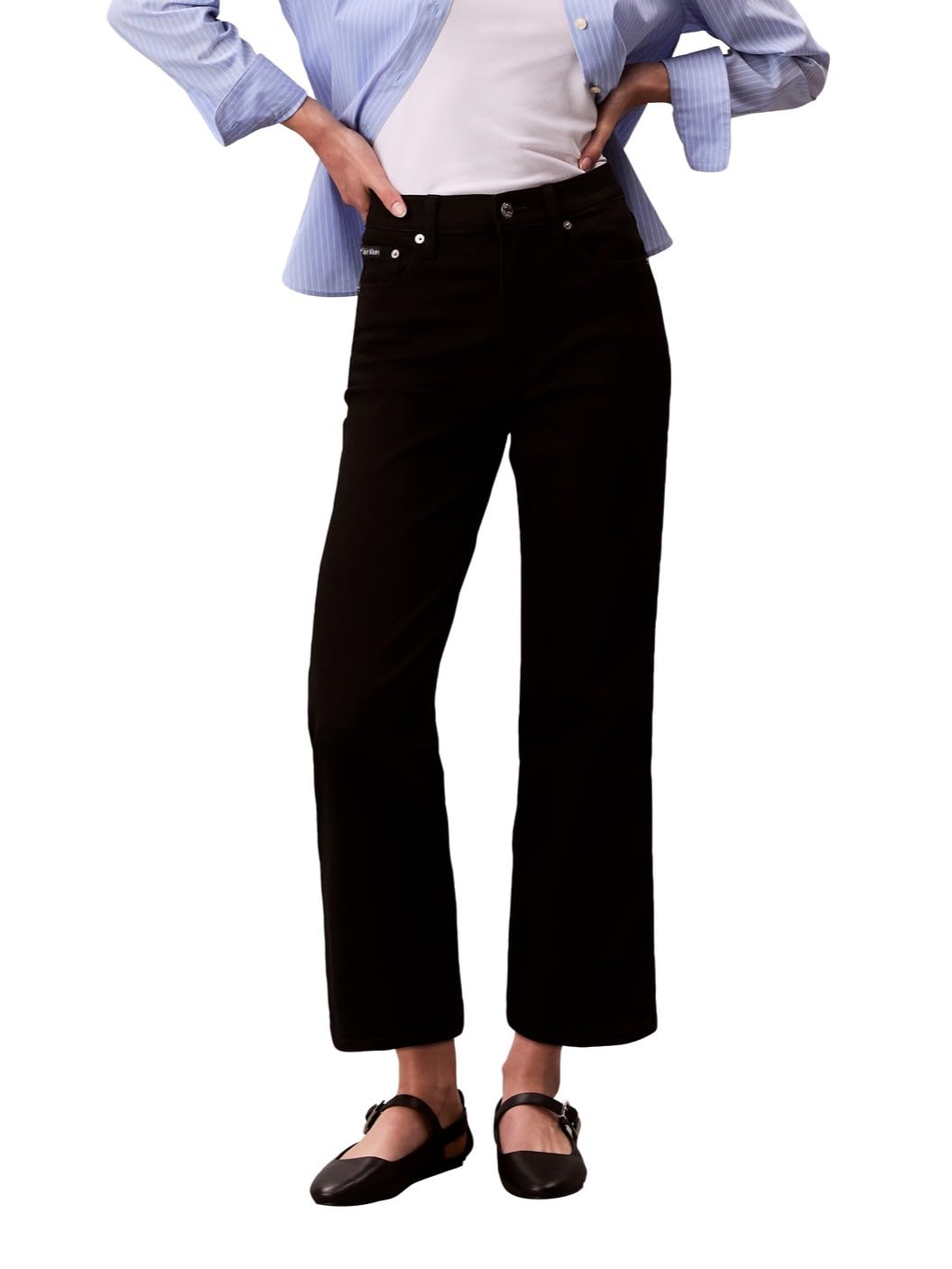 Womens High Rise Ankle Bootcut Jeans