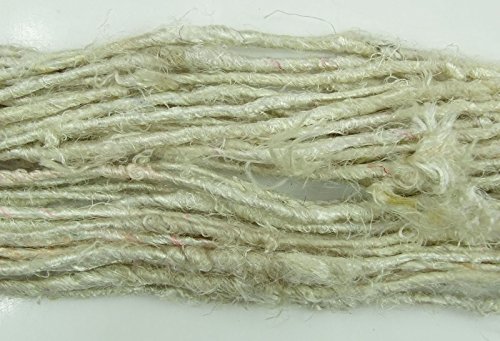 100G/ 1 Skein Recycled Banana Silk Yarn Hand-Spun Soft Yarns - Natural #TOP4