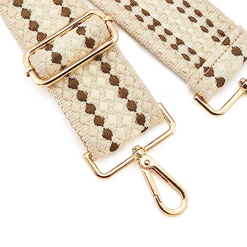 Image of Wide Shoulder Strap Adjustable Replacement Belt Guitar Style Crossbody Bag Handbag Strap Multicolor Canvas Straps(Wide:2in)(Color36)