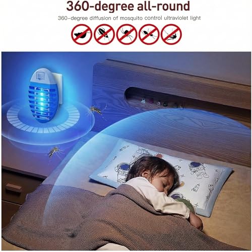 Evite picaduras con la luz para matar insectos y rejilla de protección 8