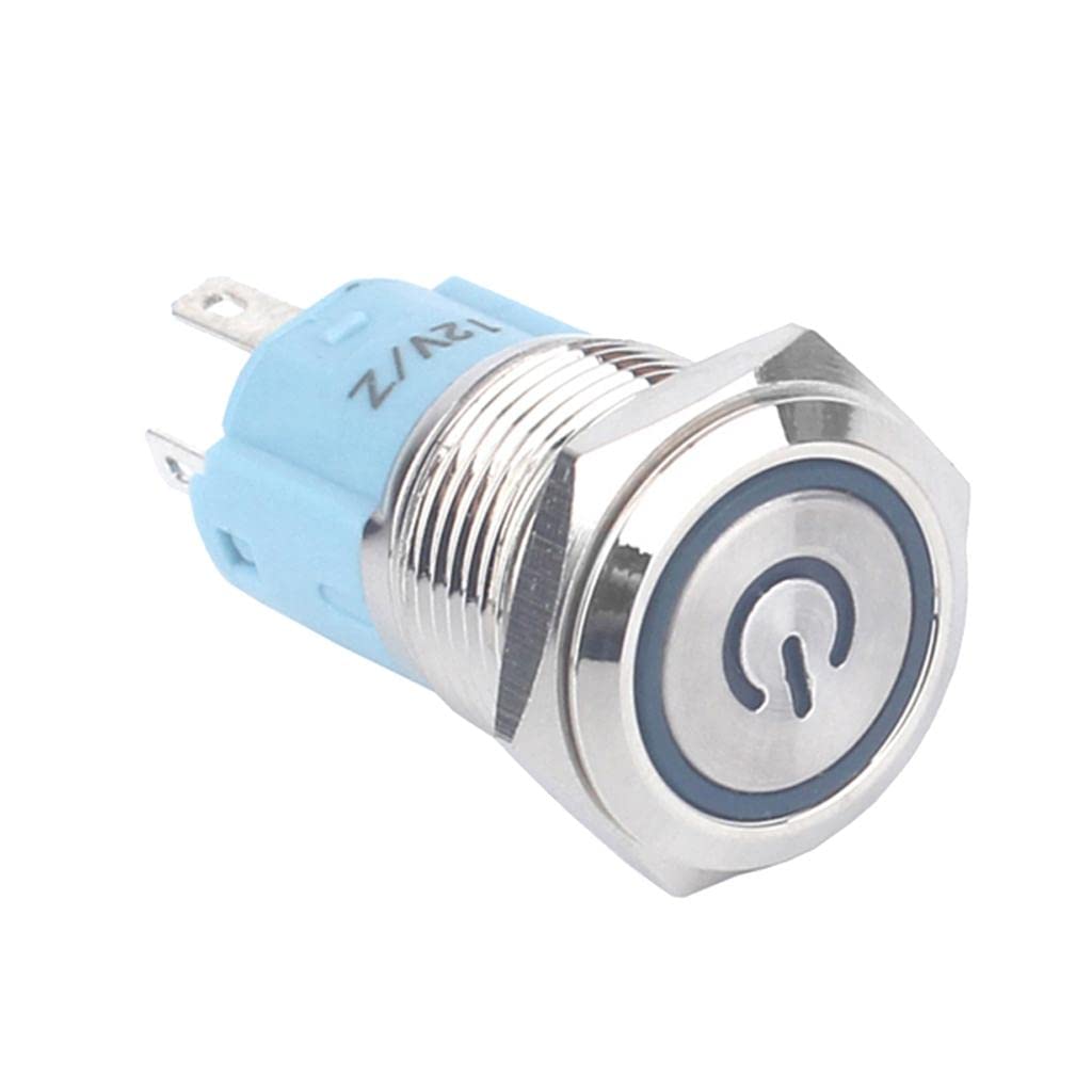 JAZZY PEARLS 16Mm 12V Metal Self-Reset/Latching Led Push Button Switch Self-Reset 1No1Nc-image-36