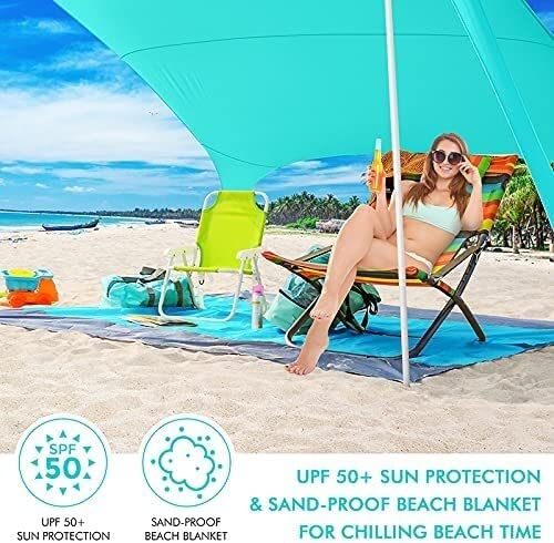 Tenda Da Spiaggia ALPHA CAMP UPF50+ – Ovale 7.2x7.6ft – Leggera E Antiproiettile UV