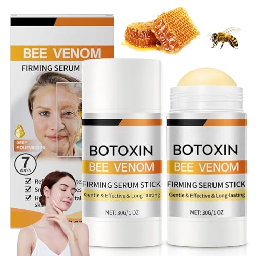 2 Stück Rolimey Botoxmin Bienenvenom Straffungsserum Stick Bienengift Gesichtsserum Professional Bienengift Feuchtigkeitsspendend & Anti-Falten-Creme Natürliche Inhaltsstoffe für Alle Hauttypen