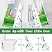 Beavtaens Potty Training Seat, Upgrade Foldable Step Stool, Climbable and Easy to Carry Handles, Adjustable for Different Toilet Heights, Attachment with Stable Structure for Boys and Girls