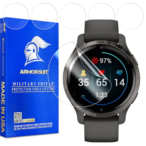 ArmorSuit 6 Pack for Garmin Venu 2S [Not for Garmin Venu 2] (2021) Screen Protector MilitaryShield HD Clear Film - Made in USA