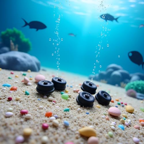 Image of 6Pcs Black Aquarium Diaphragm Air Pump Accessories EPDM Rubber Oxygen Pump Replacement Parts for Aquariumss Fishing Oxygen Pump Aquarium Diaphragm Silicone Cup Parts Reolacements Air Pump Accessories