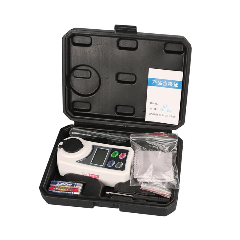 Refractometer Sugar Meter Fruit Beverage Wine Sugar Tester Food Moisture Sweetness Concentration Measurement 0-55% (AMSZ-X)