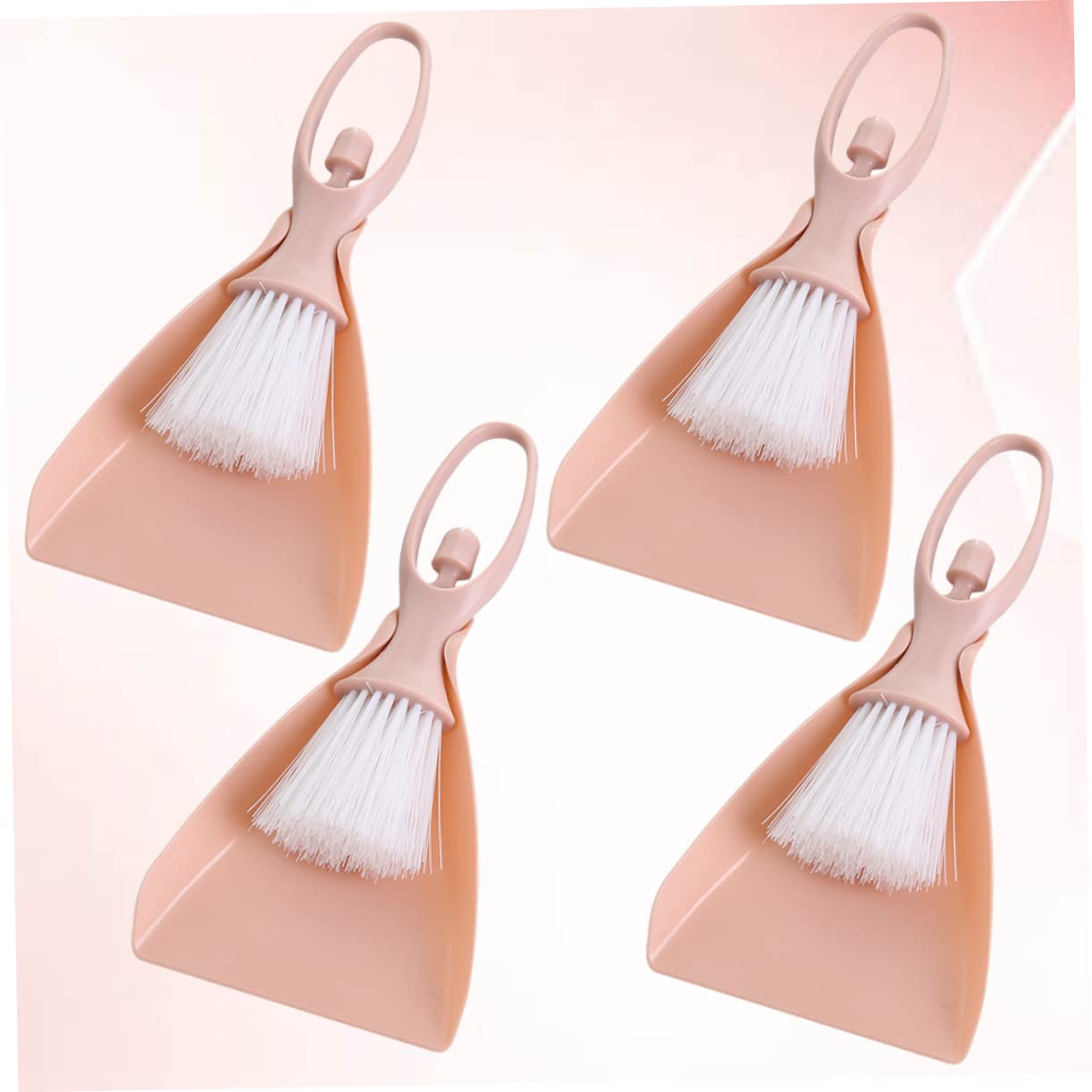 COLLBATH 4 Sets Household Supplies Mini Broom and Dustpan Set Portable Cleaning Set Whisk Brooms Cleaning Brushes Gadget Cleaning Utensils Lecrueset Pans Desktop Cleaner Cleaning Tools Pink
