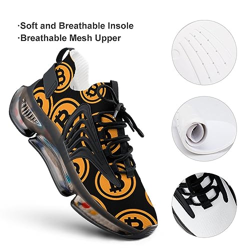 Bitcoin Logo Men's Running Shoes Slip On Breathable Sneakers for Walking3