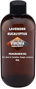 Lavender Eucalyptus Fragrance Oil 8 oz Bottle for Candle Making, Soap Making, Tart Making, Room Sprays, Lotions, Car Fresheners, Slime, Bath Bombs, Warmers...