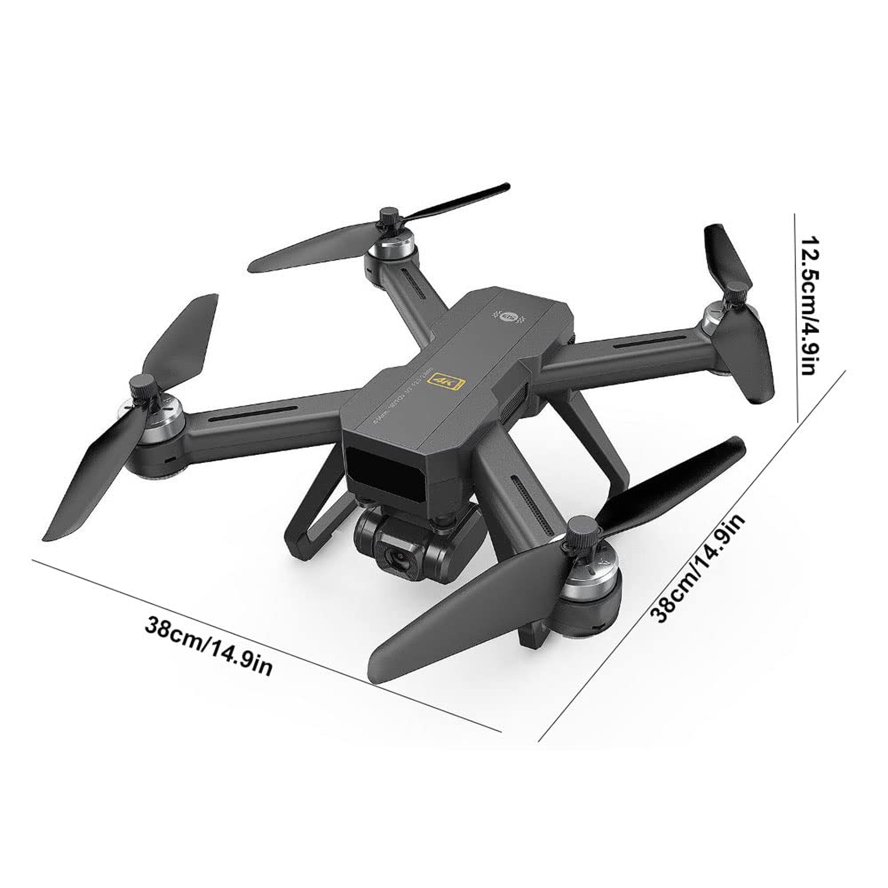 Droni GPS Pieghevoli con Fotocamera 4K per Adulti, quadricottero con stabilizzazione Elettronica dell'immagine EIS, Motore brushless, seguimi, Ritorno Automatico a casa, Drone a Lu