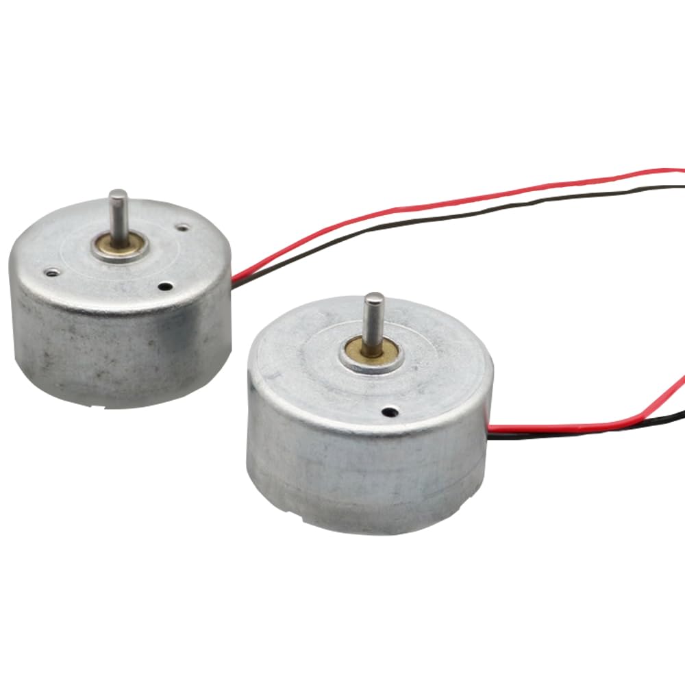 2Pcs DC Mini Motors, 3V-5V DC Generator Motor for DIY Models