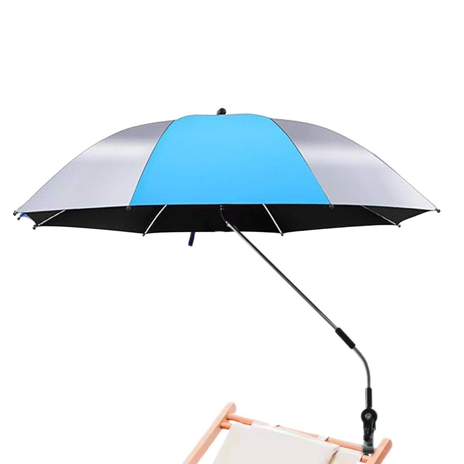 Generico Ombrello da Spiaggia per Sedia Tettuccio A Clip Con Protezione UV | Ombrello Regolabile con Morsetto da Sedia Per Patio, Giardino, Vacanza, Spiaggia, Cortile, Balcone, Campeggio E Pesca