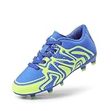 DREAM PAIRS Toddler/Little Kid/Big Kid 160472-K Soccer Football Cleats Shoes,Size 13 Little Kid,ROYAL/LEMON/GREEN/Silver,160472-K