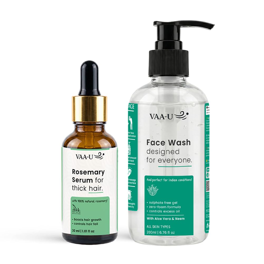 Aloe Neem Sulphate Free Face Wash 200ml & Hair Serum 30ml Combo | Skin Care | Sulphate Free Formula | Gentle Cleansing | Lightweight Formula | Skin & Hair Care | Daily Use | Combo Pack-image-41