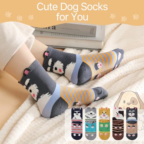 WORPICE Fluffy socks - 5 Pairs Socks for women, Cute Dog Womens Thermal Socks with premium gift box, Warm Soft Winter Fuzzy Socks for Women- UK Size 4-7 - Image 5